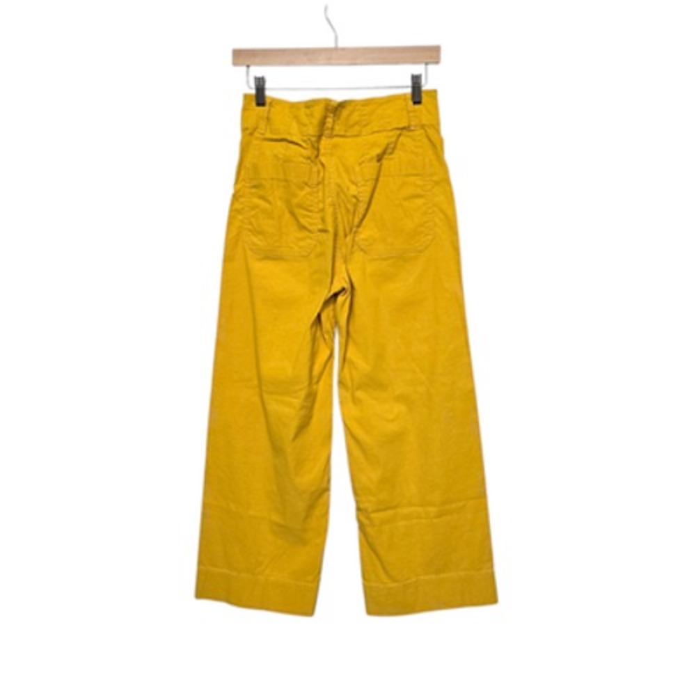 Maeve Wide-Leg Pants in Mustard Yellow - Picture 2 of 12